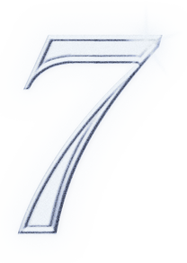 Dreamy Chrome Number 7 Type Sticker